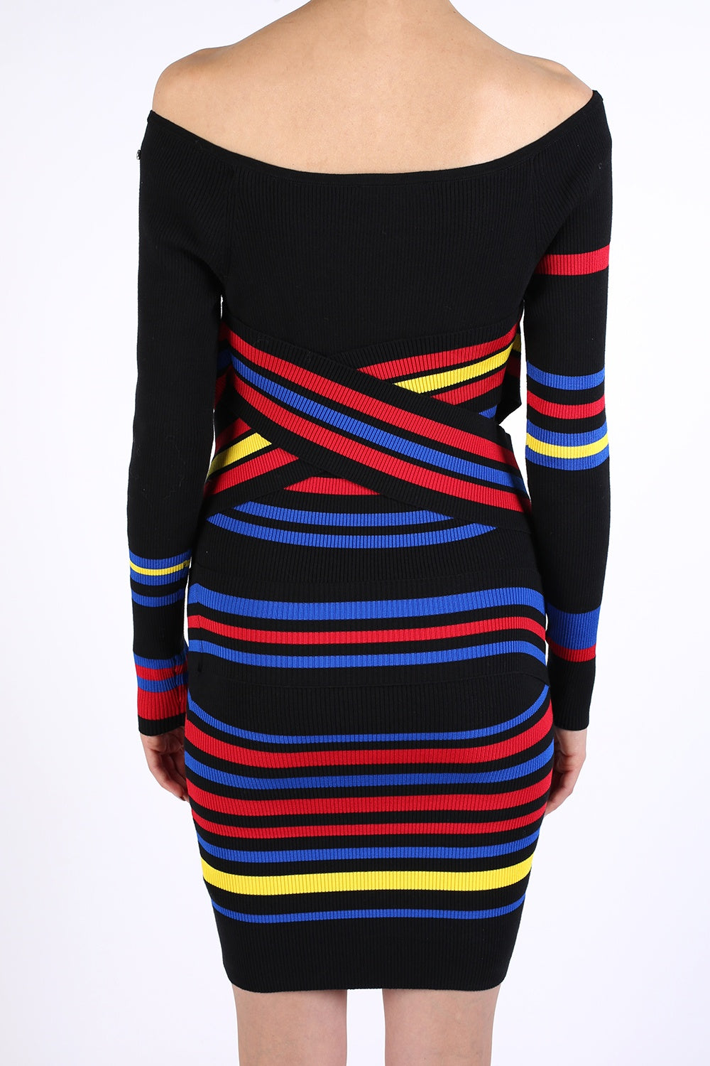 DIESEL BLACK STRIPED DRESS