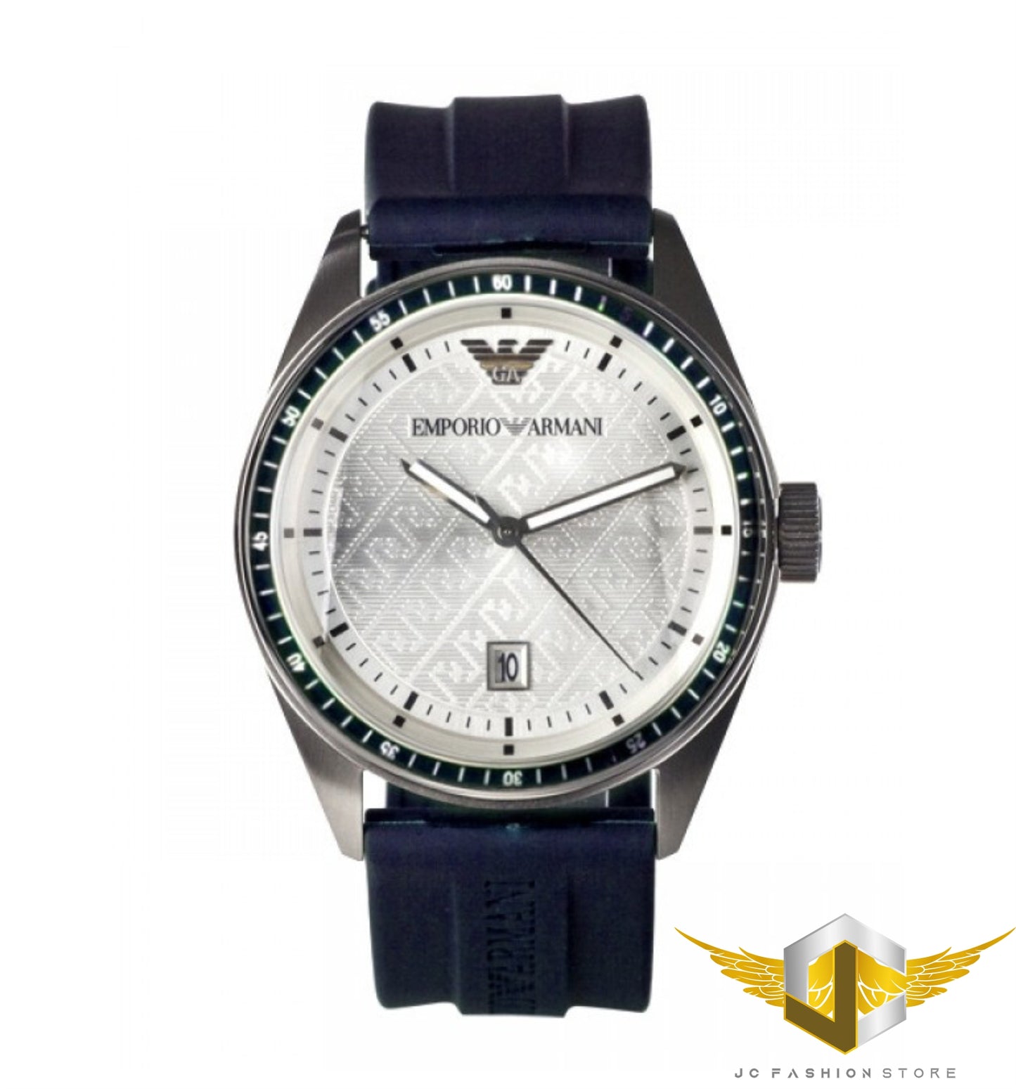EMPORIO ARMANI MEN'S BLUE RUBBER BAND WATCH AR0679