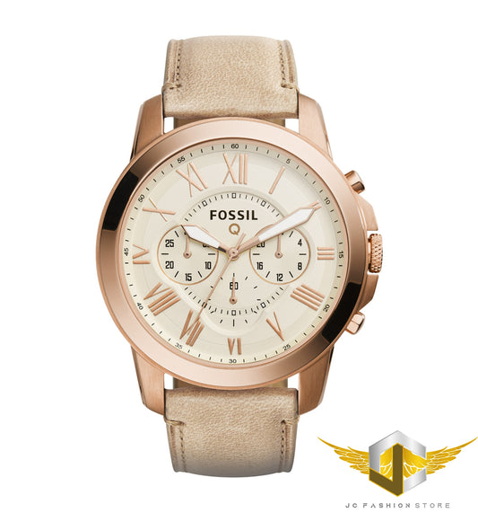 FOSSIL CHRONOGRAPH SMARTWATCH - Q GRANT SAND LEATHER WATCH FTW10021