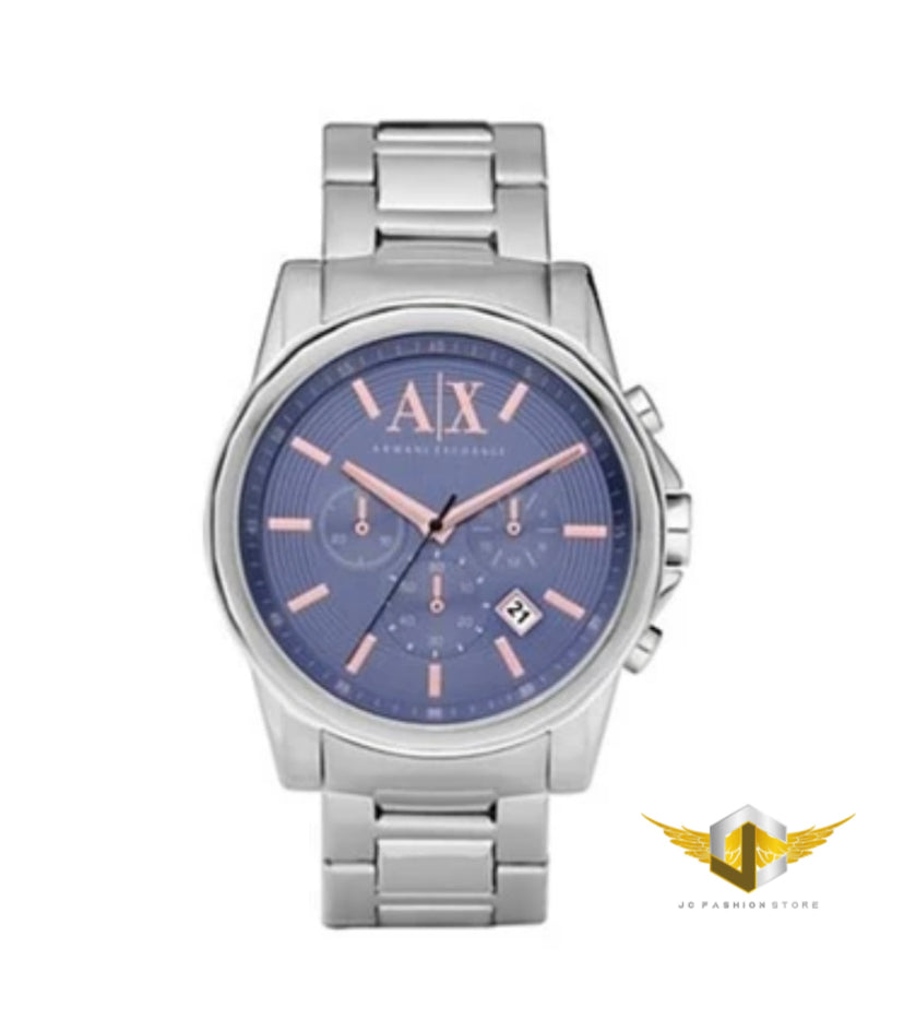 ARMANI EXCHANGE MEN'S CHRONOGRAPH BLUE DIAL SILVER WATCH AX2085