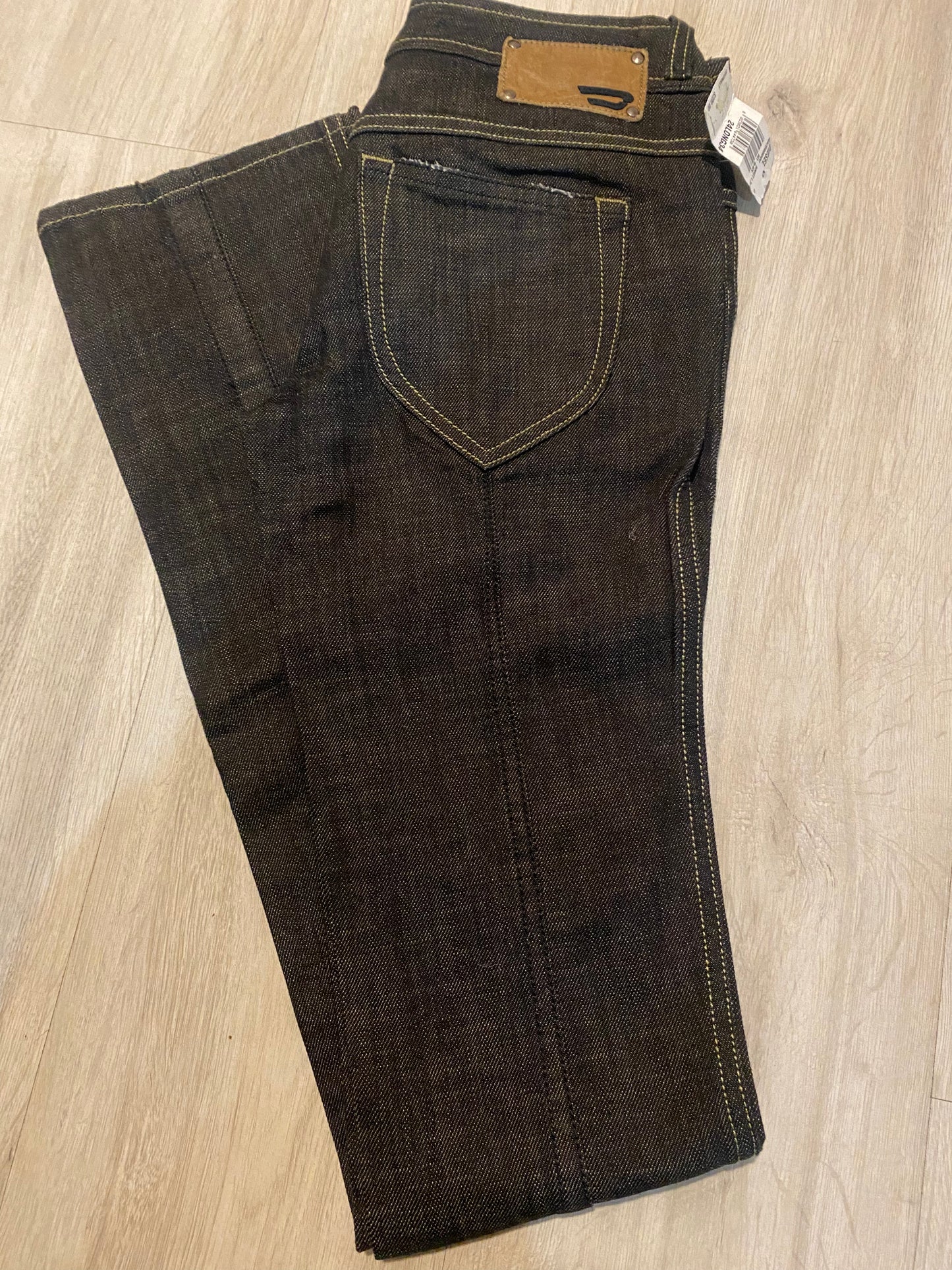 DIESEL Women's Rokket Bootcut Stretch Wash 008DK Black Jeans Size 24X34