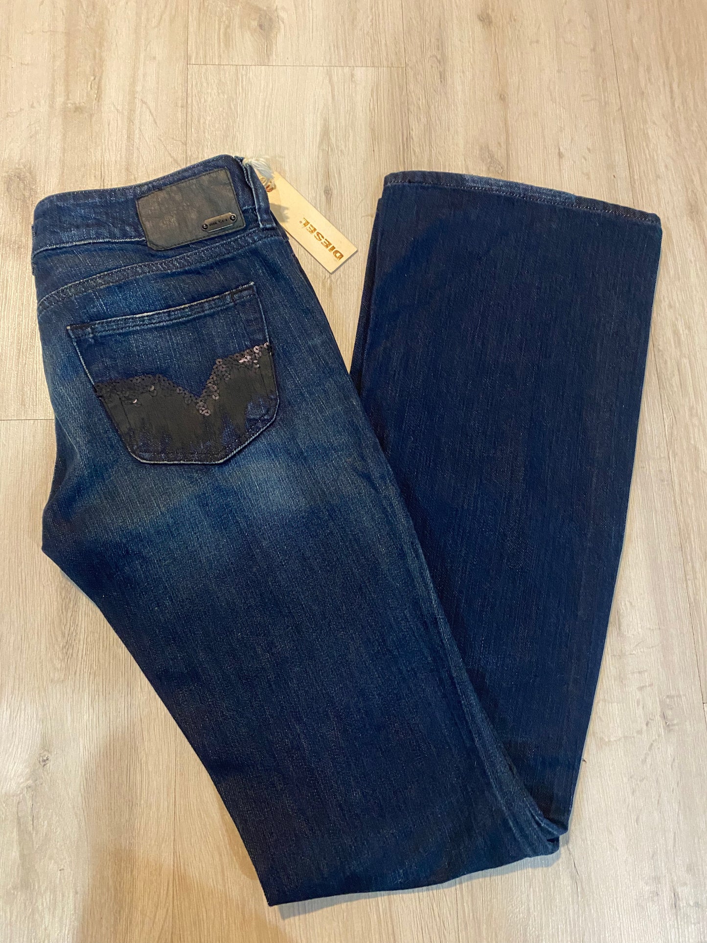 WOMEN'S DIESEL JEANS BOOTCUT LOUVELY WASH 008VB