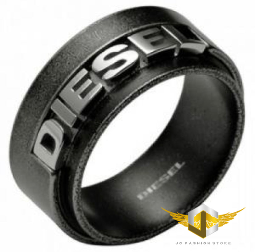 DIESEL MEN'S POLISHED STAINLESS STEEL RING DX0659