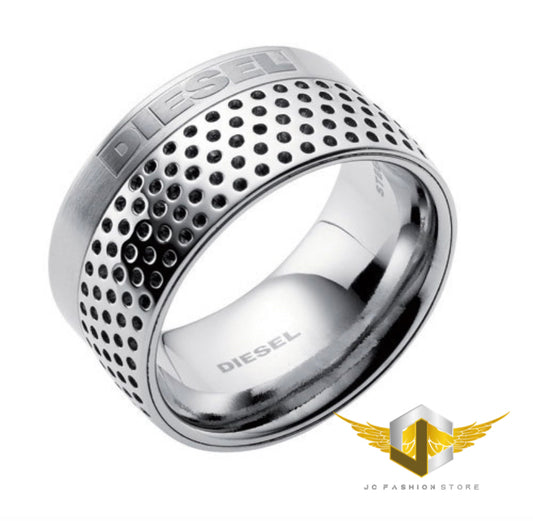 DIESEL SILVER POINTS STAINLESS STEEL RING DX0250
