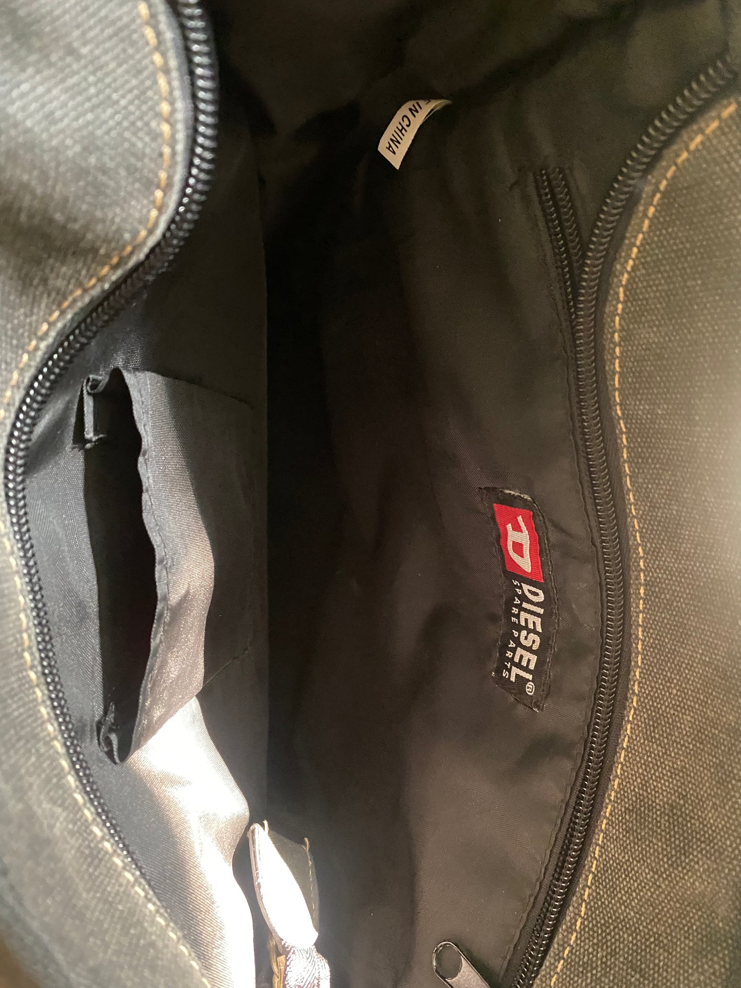 Diesel Vintage Multi Pocket Leather Cargo Messenger Bag