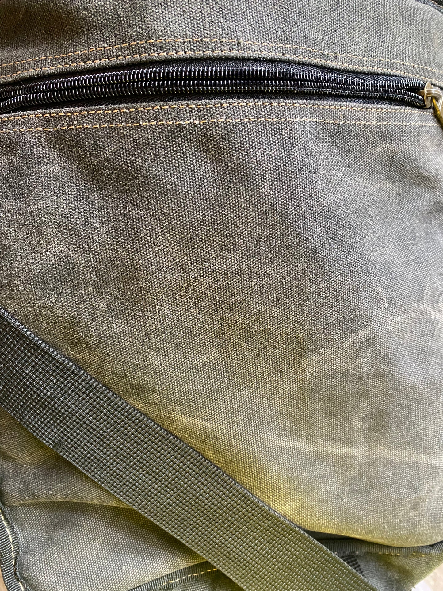 Diesel Vintage Multi Pocket Leather Cargo Messenger Bag
