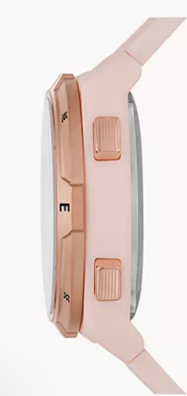 Fossil Everett Solar-Powered Digital Pink Silicone Watch  ES5194