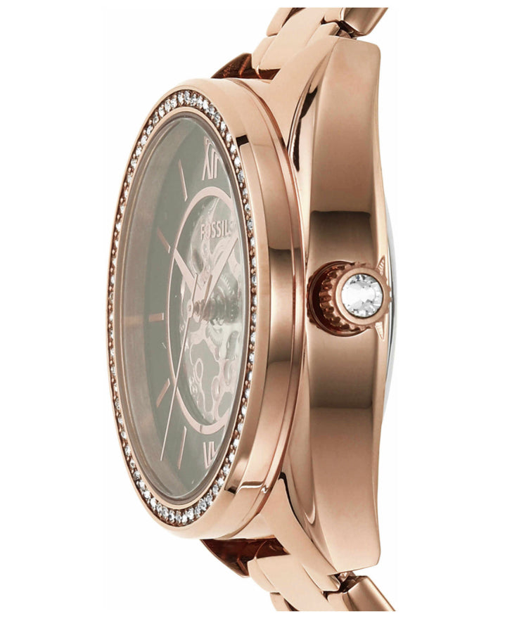 Fossil BQ3728 Vale Automatic Rose Gold-Tone Stainless Steel Watch