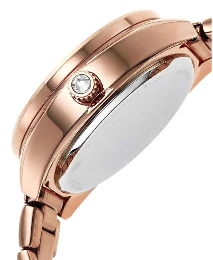 Fossil BQ3728 Vale Automatic Rose Gold-Tone Stainless Steel Watch