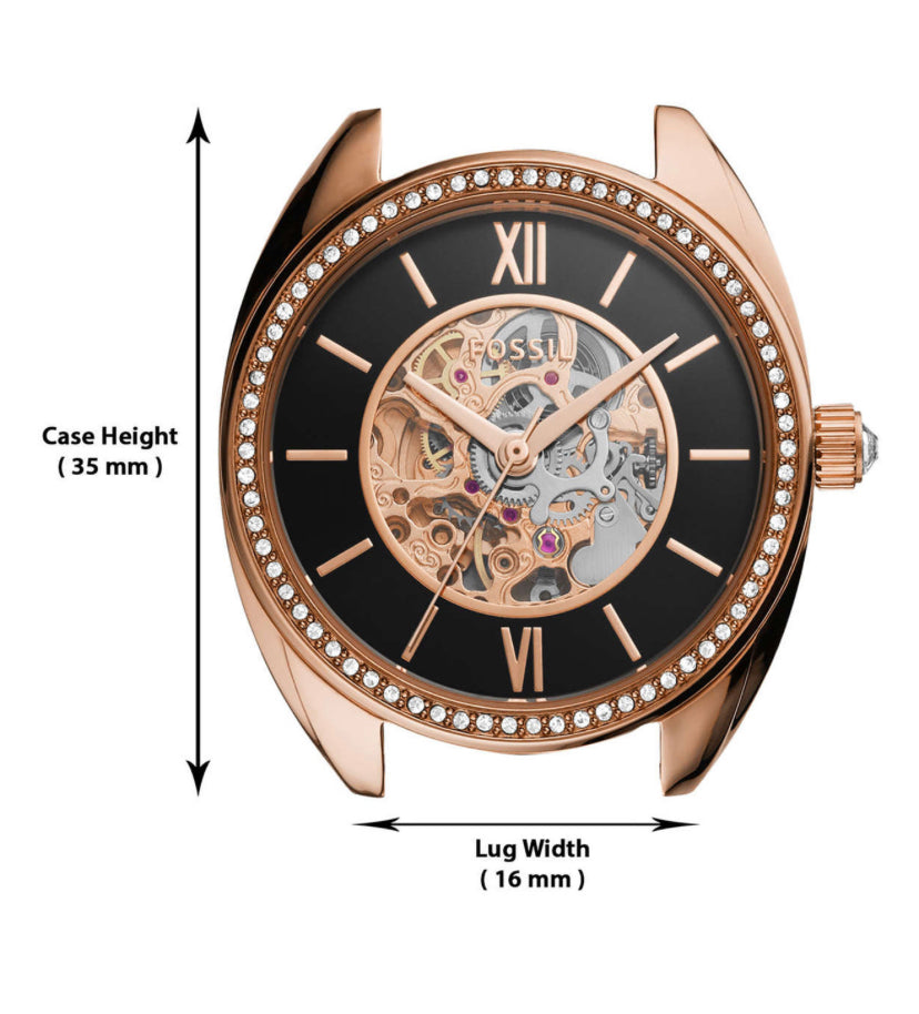 Fossil BQ3728 Vale Automatic Rose Gold-Tone Stainless Steel Watch