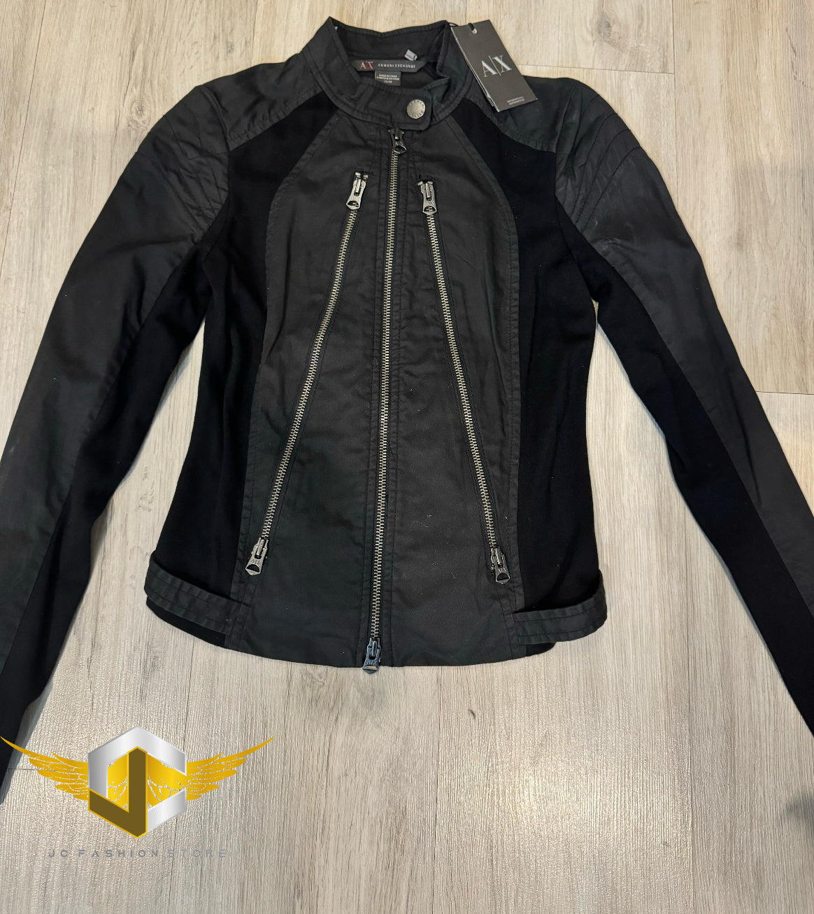Armani Exchange Women's Zipped Moto Jacket SZ.XS
