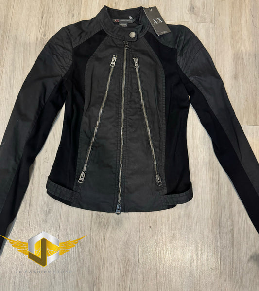 Armani Exchange Women's  Zipped Moto Jacket  SZ.XS