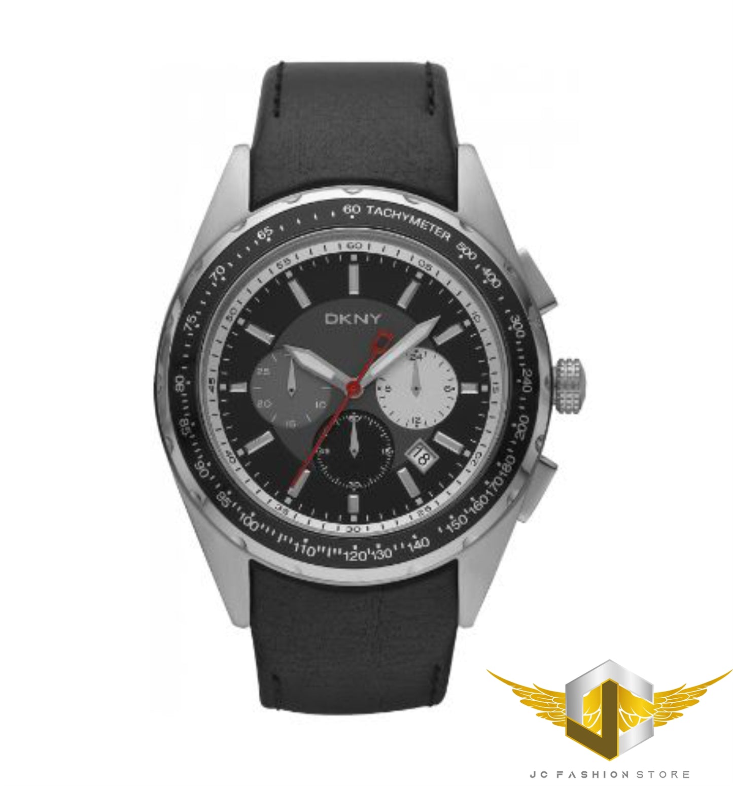 DKNY MEN'S CHRONOGRAPH TACHYMETER BLACK V.I.P. WATCH NY1488