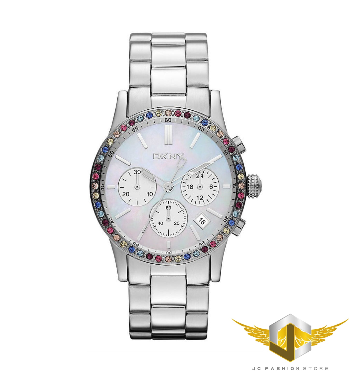 DKNY SEXY LADIE'S MULTI-COLOR CRYSTALS LUXURY TOP WATCH NY8722