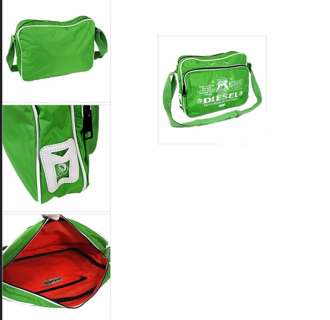 DIESEL MEN'S BRAVE RALPH HAPPY DAYS NYLON MESSENGER BAG X00316 PR027 H3309