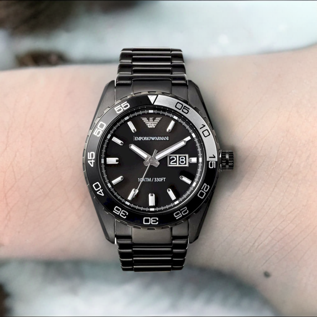 EMPORIO ARMANI MEN'S BLACK LUXURY EDITION WATCH AR6049
