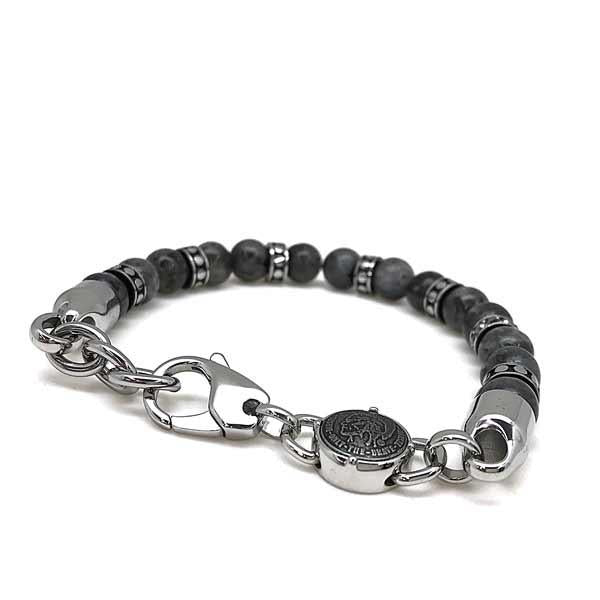 DIESEL Diesel Gray and Silver Bracelet DX1164040