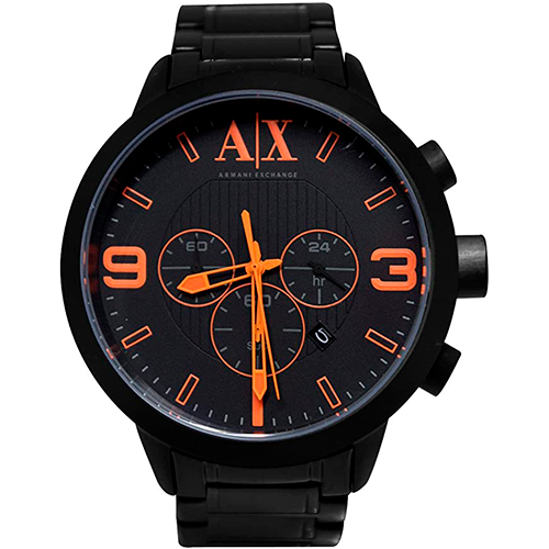 ARMANI EXCHANGE MEN'S ORANGE NEON CHRONOGRAPH WATCH AX1351