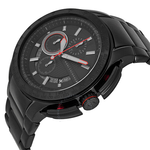 ARMANI EXCHANGE MEN'S CHRONOGRAPH TACHYMETER BLACK WATCH AX1404
