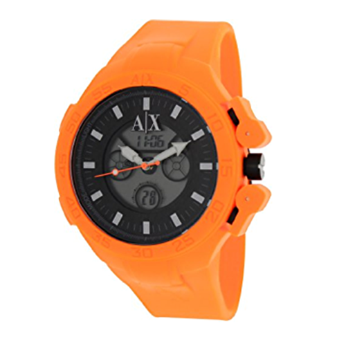 ARMANI EXCHANGE MEN'S DIGITAL/ANALOG ORANGE NEON WATCH AX1286