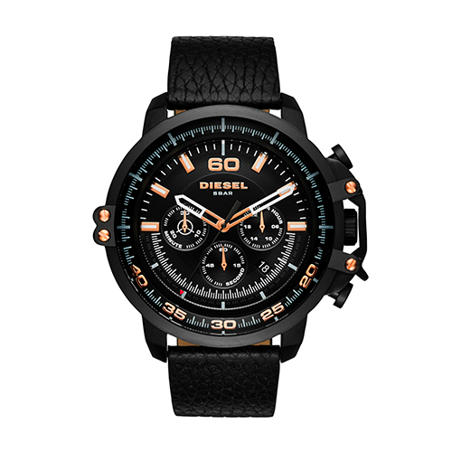 DIESEL MEN'S LEATHER WATCH DZ4409
