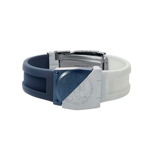 DIESEL BRAVE LOGO 2 COLORS RUBBER BRACELET DX0467