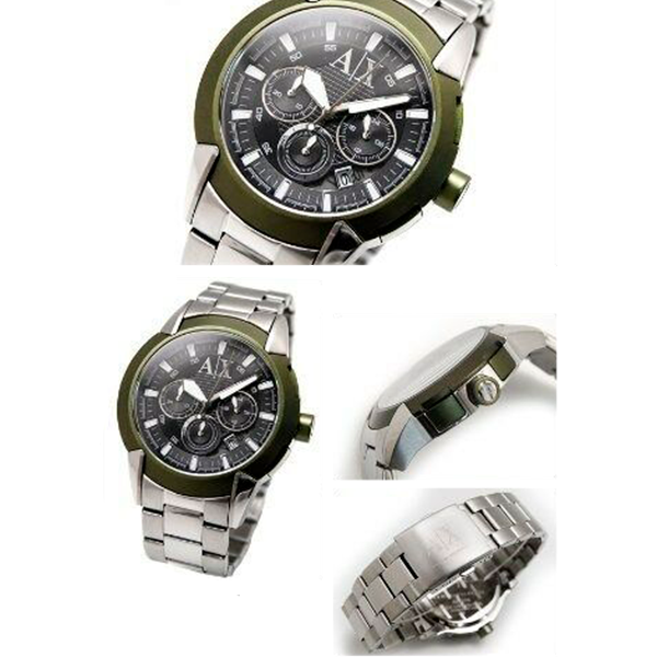 ARMANI EXCHANGE MEN'S CHRONOGRAPH ARMY GREEN DETAIL WATCH AX1175