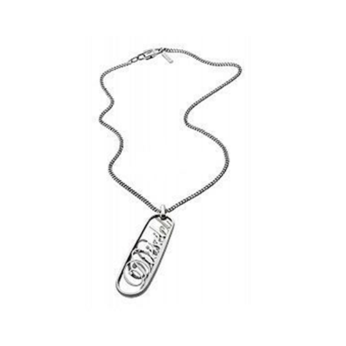 DIESEL LADIE'S PENDENT LOGO LEATHERS NECKLACE DX0260