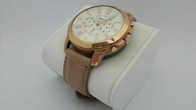 FOSSIL CHRONOGRAPH SMARTWATCH - Q GRANT SAND LEATHER WATCH FTW10021
