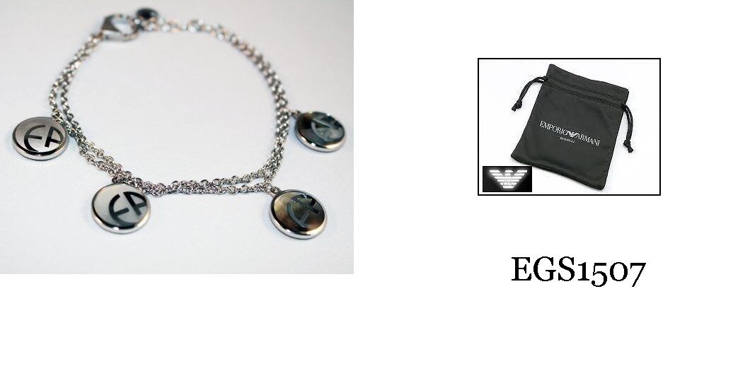 EMPORIO ARMANI LADIE'S 2 TONES LOGO BRACELET EGS1507
