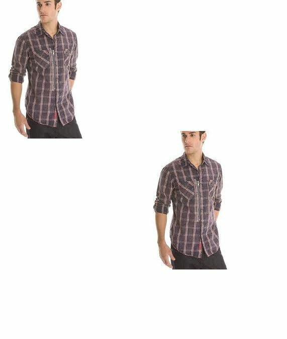 GUESS CONCHORD MEN'S LUXURY CASUAL SHIRT Sz. L