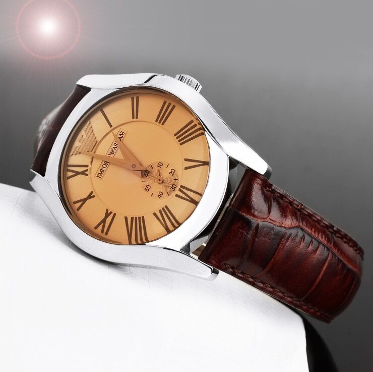 EMPORIO ARMANI LADIE'S CLASSIC BROWN DRESS WATCH AR0693
