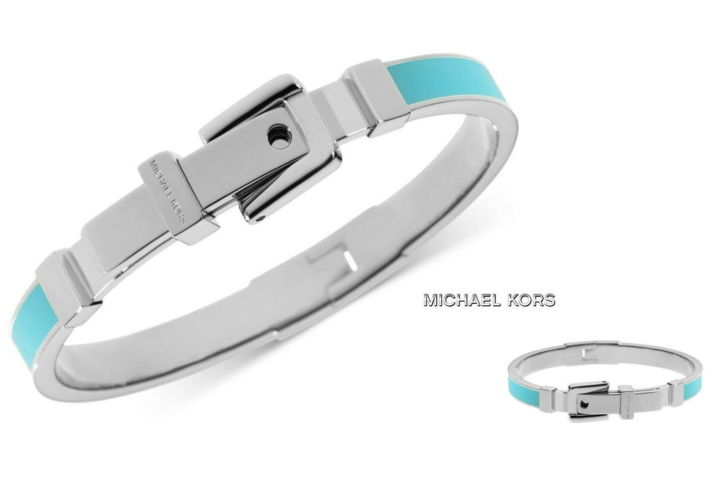 Michael Kors Buckle Enamel Bracelet Turquoise MKJ2274