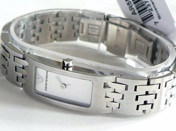 EMPORIO ARMANI LADIE'S TOP COLLECTION SILVER DRESS WATCH AR5544