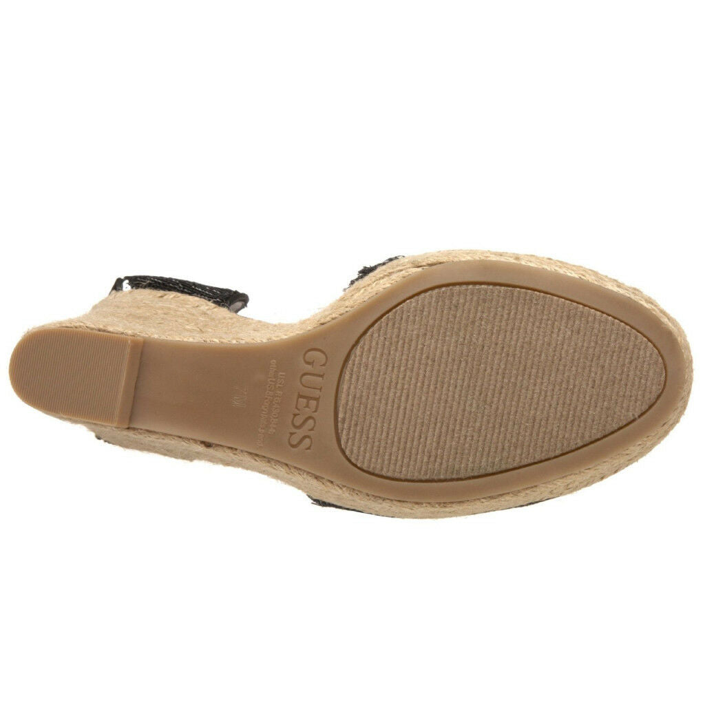 GUESS WOMAN'S DELITA WEDGE SANDALS SHOES Sz. 9