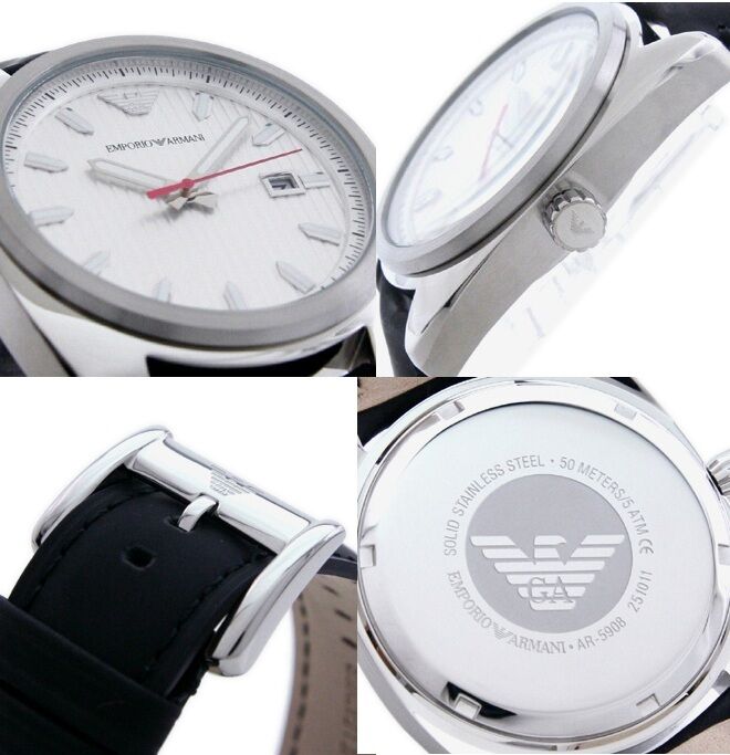 EMPORIO ARMANI MEN'S SILVER DIAL CLASSIC SPORT WATCH AR5908