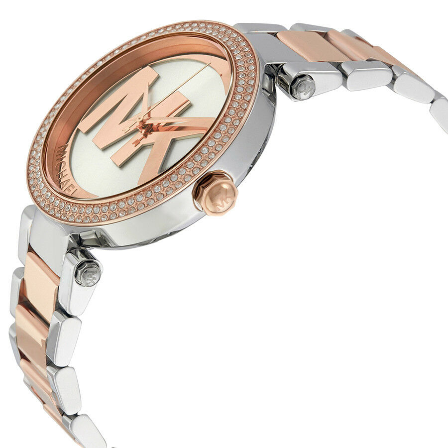 MICHAEL KORS ROSE GOLD LOGO CRYSTALS WATCH MK6314