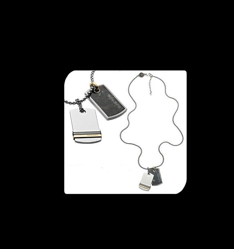 DIESEL MEN'S DOG TAG NECKLACE DX1189