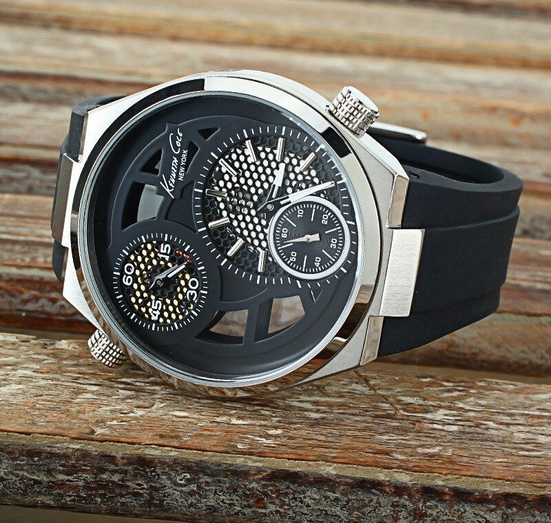 KENNETH COLE MEN'S 2 TIMES EDITION RUBBER SKELETON WATCH KC1680