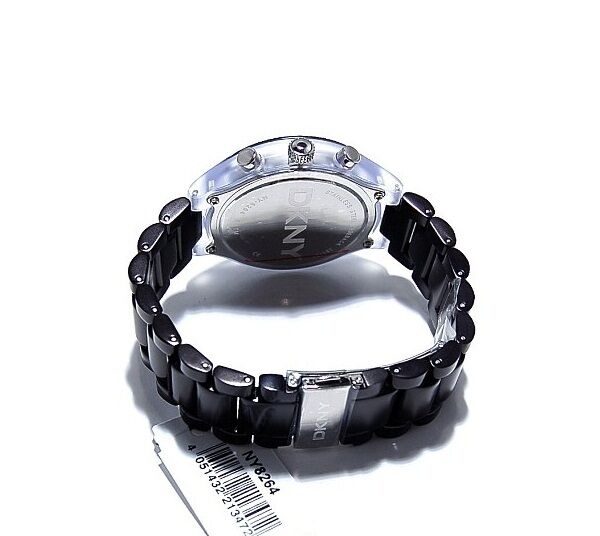 DKNY LADIE'S CRYSTAL X-RAY SEXY BLACK CHRONOGRAPH WATCH NY8264