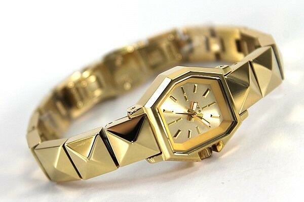 DIESEL LADIE'S EXTRAVAGANZA GOLD IP PYRAMID WATCH DZ5391