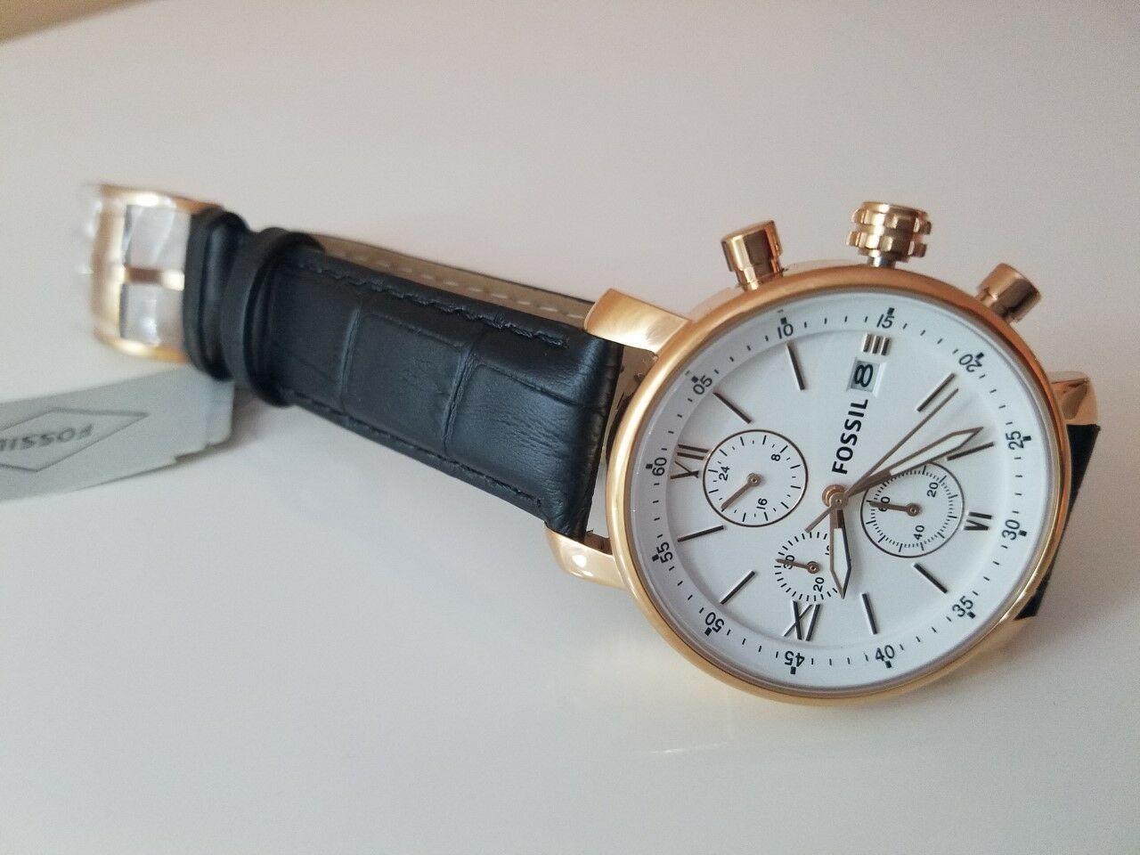 FOSSIL MEN'S CLASSIC EDITION ROSE GOLD CHRONOGRAPH WATCH BQ2162