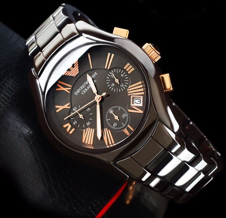 EMPORIO ARMANI LADIE'S CHRONOGRAPH CERAMIC WATCH AR1447
