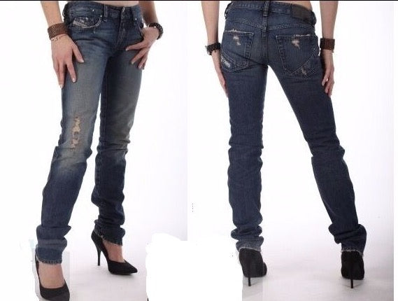 NWT $270 DIESEL DESTROY WOMEN'S JEANS LHELA 0073W Sz. 27