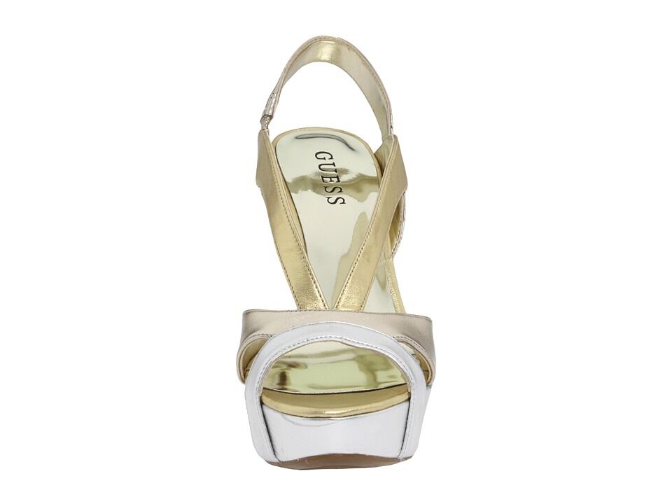 GUESS KISSIME SANDALS GOLD LEATHER Sz.. 7.5