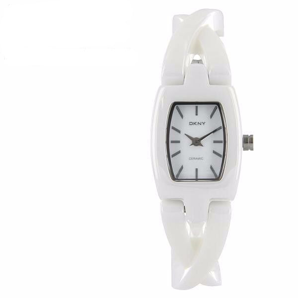 DKNY WOMEN'S WHITE TWIST LUXURY CERAMIC WATCH NY8728