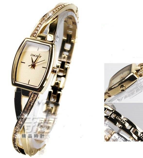 DKNY WOMEN'S GOLD TWIST LUXURY DRESS CRYSTALS WATCH NY2237
