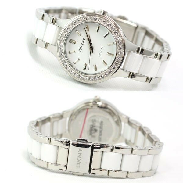 DKNY WOMEN'S LUXURY CERAMIC 2 TONES COLLECTION WATCH NY8139