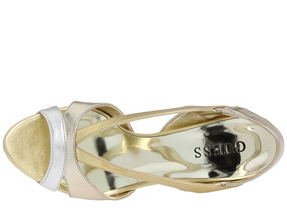 GUESS KISSIME SANDALS GOLD LEATHER Sz.. 7.5