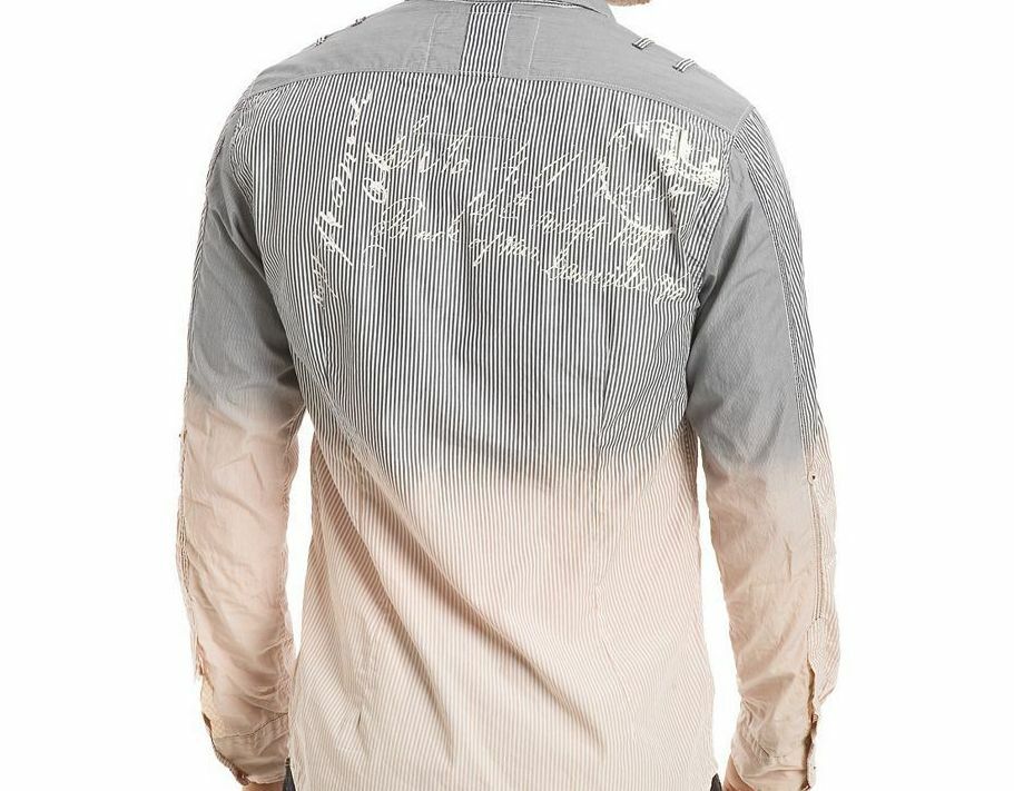 GUESS LEGACY MEN'S 2 TONES LUXURY CASUAL SHIRT Sz. S